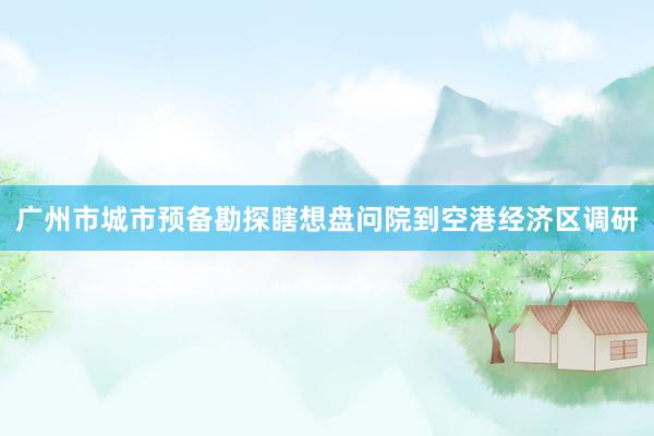 广州市城市预备勘探瞎想盘问院到空港经济区调研