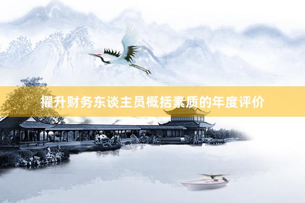 擢升财务东谈主员概括素质的年度评价